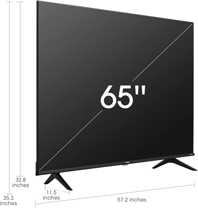 Hisense 65-Inch Class A6 Series 4K UHD Smart Google TV with Alexa Compatibility, Dolby Vision HDR, DTS Virtual X, Sports & Game Modes, Voice Remote, Chromecast Built-in (65A6H),Black - Image 3