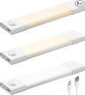 EZVALO 3 Pack 8” Motion Sensor Light Indoor Rechargeable, Stick on Under by EZVALO
