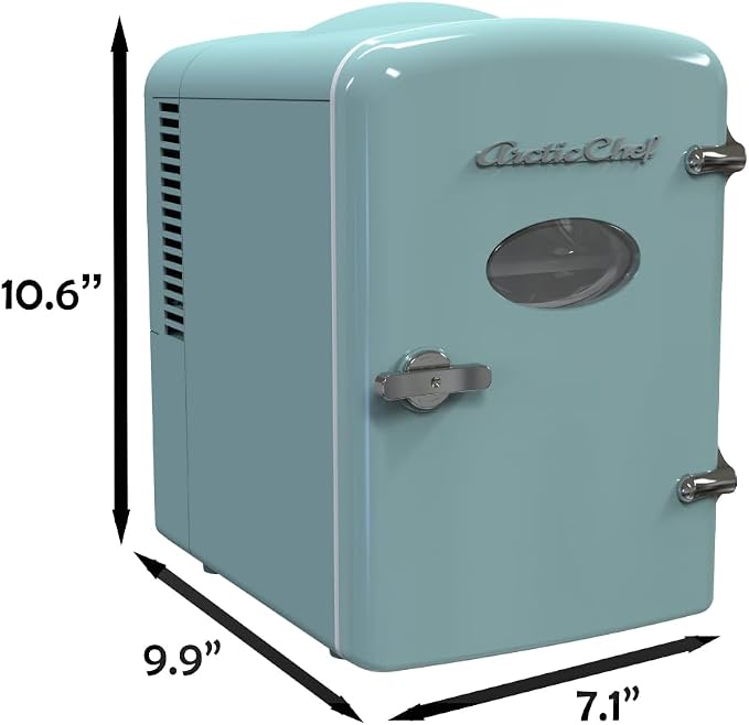 ARCTIC CHEF Compact refrigerators Multi Colors, Office Product, small meal cool, Beverage, Drinks (Blue) - Image 8