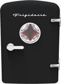 Frigidaire Retro 9-Can Mini Personal Fridge Portable Cooler, 11.8" D x 7.1" W x 10.1" H, Black by Unknown