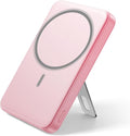 for Magsafe Portable Charger, 10000mAh Wireless Power Bank with Stand, USB C PD 20W Fast Charging Powerbank, Magnetic Battery Pack Compatible for iPhone 17/16/15/14/13/12 Series - Pink by Wowuwoai