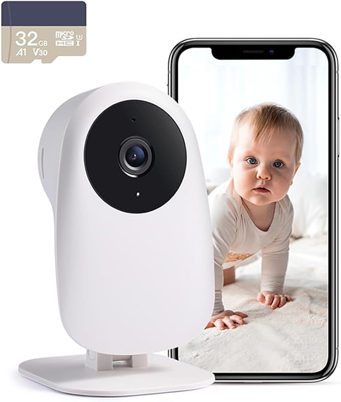 nooie 2K Baby Monitor with SD Card, Baby Monitor with Camera and Audio by nooie