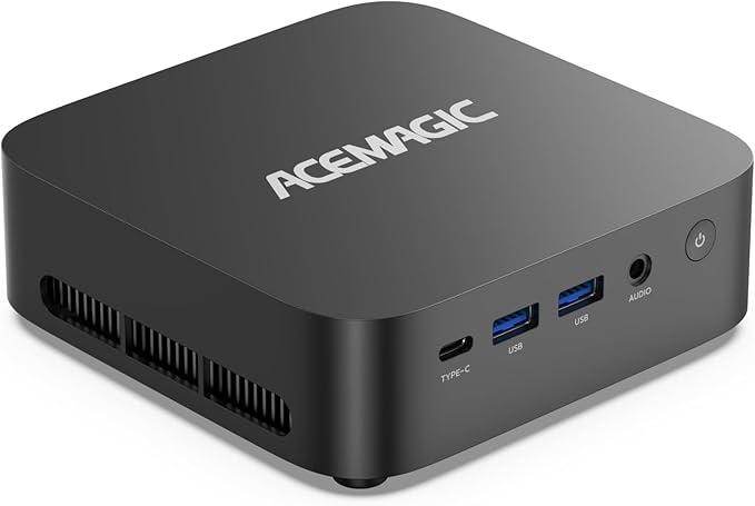ACEMAGIC Mini PC Ryzen R2544 16GB DDR4 RAM 512GB SSD, Triple-Screen 4K Display WiFi 5 BT4.2 RJ45 for Home/Office/Business Mini Desktop Computers Black by ACEMAGIC