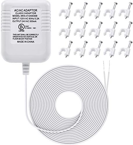 Hotop 24 Volt C Wire Adapter for Smart Thermostat, UL Listed 16.5ft Long Power by HOTOP