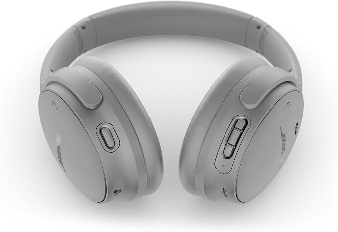 Bose QuietComfort Headphones - Wireless Bluetooth Headphones, Active Over Ear Noise Cancelling and Mic, USB-C Charging, Deep Bass, Up to 24 Hours of Playtime, Moonlight Grey - Limited Edition Color - Image 4