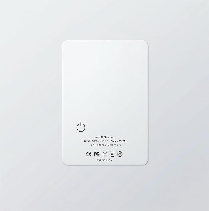 LandAirSea PB714 – Ultra-Slim Apple Find My Wallet Tracker by LandAirSeaSystems