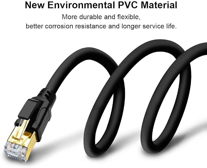Yauhody CAT 8 Ethernet Cable 50 ft, High Speed 40Gbps 2000MHz SFTP Internet - Image 8
