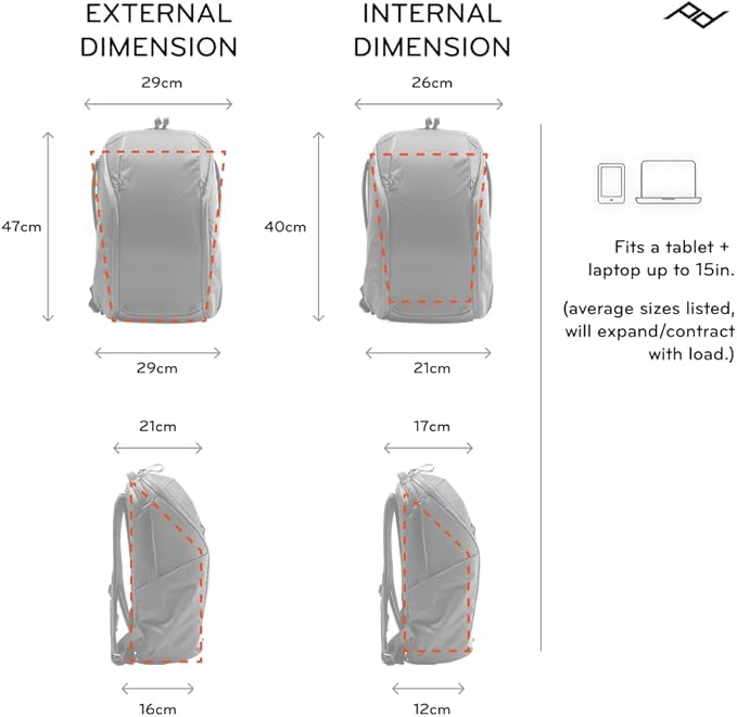 Peak Design Everyday Backpack Zip 15L, 270-Degree Zip, Dual Side Pockets - Image 5