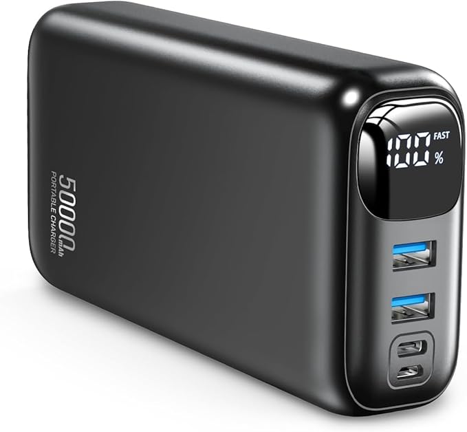 OHOVIV Portable Charger 50000mAh Power Bank - 22.5W Fast Charging External Battery Pack,USB-C Portable Phone Charger for iPhone 17/16/15/14/13 Pro Android Samsung, for Travel Camping Essential by OHOVIV
