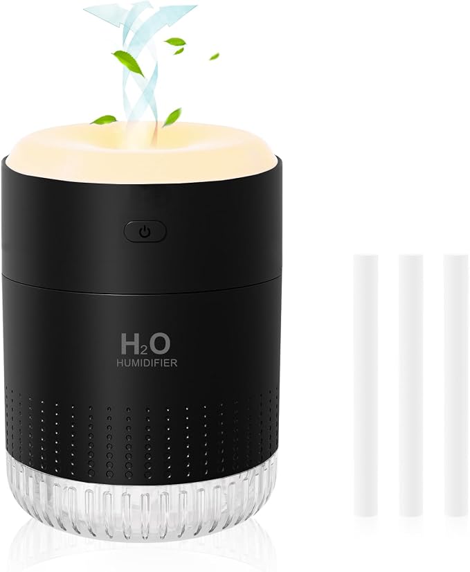 Portable Mini Humidifier, Auto Shut-Off, 2 Mist Modes, Quite, Small Humidifiers for Bedroom Travel Office Desk Plants (Black) by 1