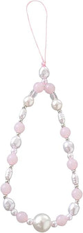 Beaded Phone Charm Lanyard Strap Girly Style Fixed Beads Pearl Lanyards by Staqlo