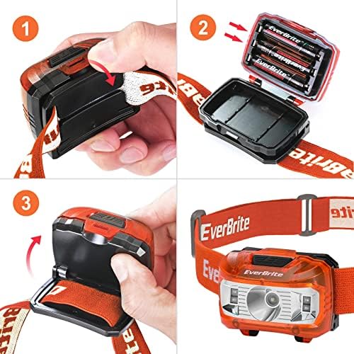 EverBrite Headlamp, 2 Pack Kids Headlamp with Red Light and Memory Function, Head Lamp for Adults and Kids with 5 Modes, Bright Headlamps for Camping, Running, Christmas Gifts, Batteries Included - Image 5