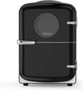 Electactic Mini Fridge for Skincare, 4L/6 Cans Portable Compact Cosmetic Fridge, Desktop Fridge with AC/DC Adapters, Observation Window, Small Cooler and Warmer for Beverage, Makeup, Bedroom, Black by Electactic