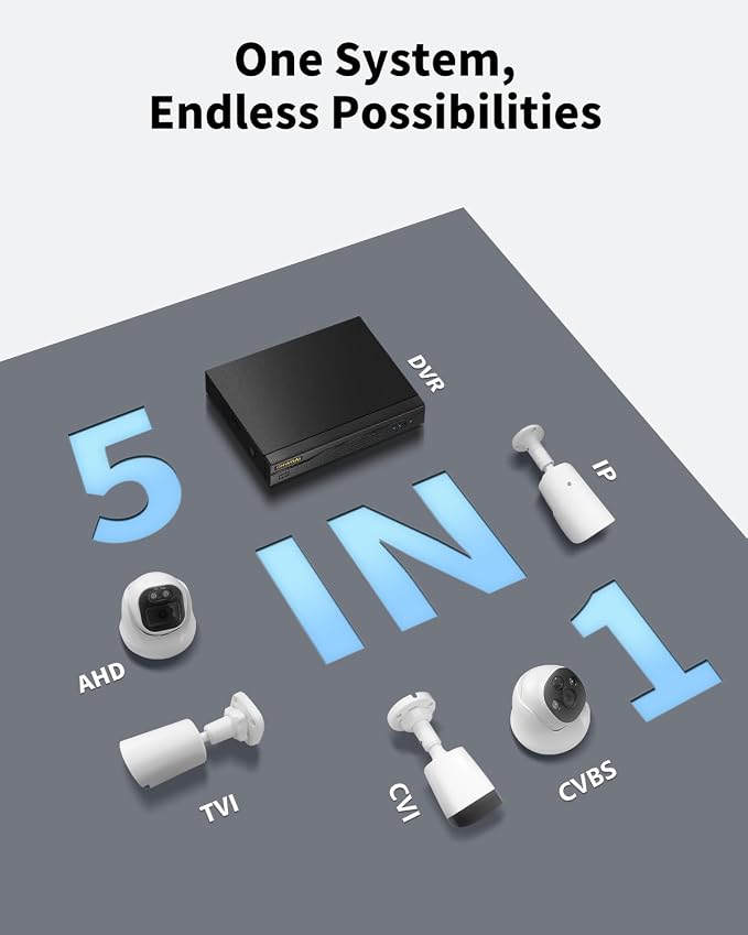 《80ft IR Night Vision & 5MP Super HD》Wired Security Camera System Outdoor - Image 7