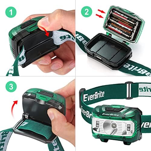 EverBrite Headlamp, 2 Pack Kids Headlamp with Red Light and Memory Function, Head Lamp for Adults and Kids with 5 Modes, Bright Headlamps for Camping, Running, Christmas Gifts, Batteries Included - Image 5