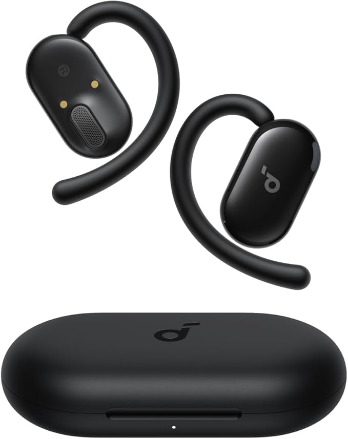 Soundcore V20i by Anker Open Ear Earbuds, Open Ear Headphones True Wireless | Adjustable Hooks, Ultra-Comfort, Snug Fit, Power Sound, Clear Calls, IP55, 36H Playtime, Bluetooth 5.4, Multipoint Connection by Unknown