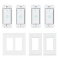 Smart Switch4 Pack, Double Smart Light Switch, Milfra in-Wall WiFi Smart Switch by Milfraoffersyouasmarthome