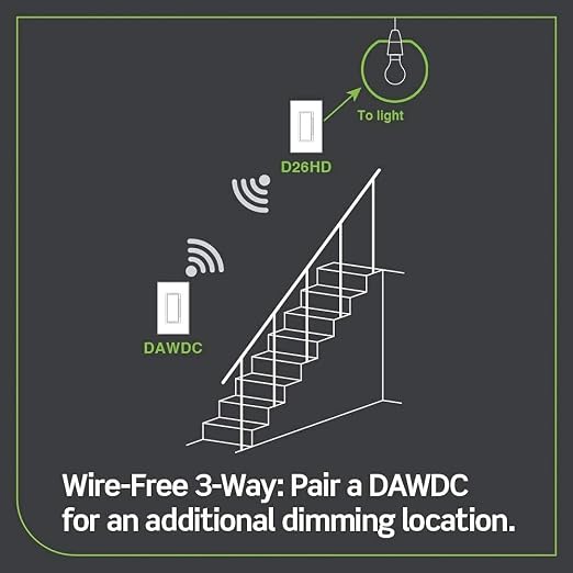 Leviton Decora Smart Dimmer Anywhere Companion, Add Wire-Free 3-Way/4-Way/5-Way - Image 2