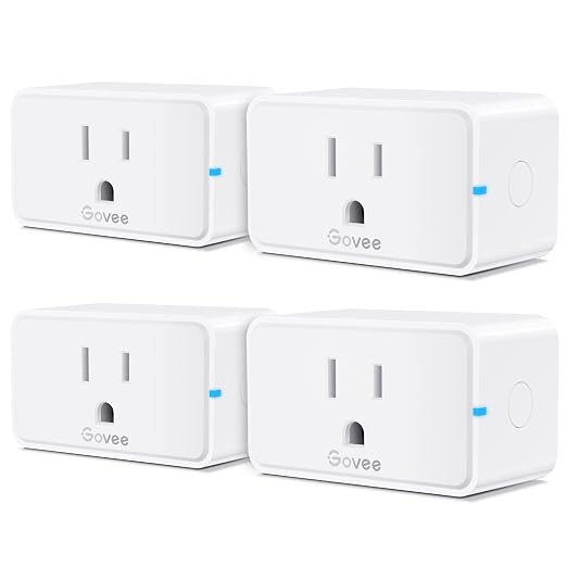 Govee Smart Plug 15A, WiFi Bluetooth Outlets 4 Pack Work by Govee