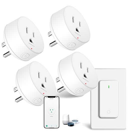 WiFi Smart Outlet Plug with Remote, Compatible with Alexa and Google Home via by greencycle