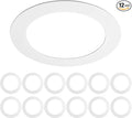 12 Pack Goof Rings for 6 Inch Recessed Lights by Qlvily