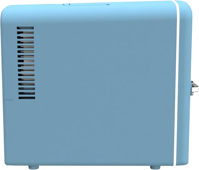 Frigidaire Retro 9-Can Mini Personal Fridge Portable Cooler for Car, Office, Bedroom, Dorm Room, or Cabin, 11.8" D x 7.1" W x 10.1" H, BLUE - Image 6