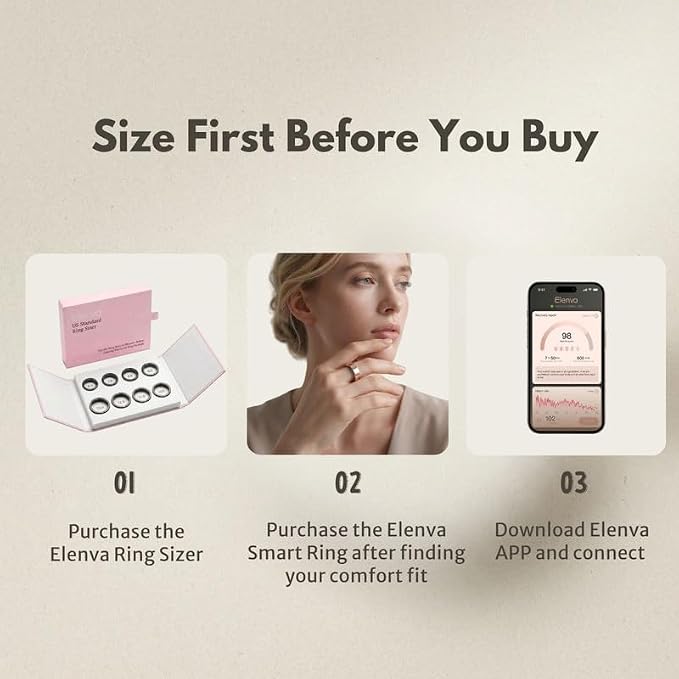 Smart Ring Health Tracker 5ATM Waterproof Sport Ring Exclusive Vibration Alerts - Image 2
