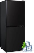 4.2 Cu Ft Mini Fridge for Bedroom, 2 Door Small Fridge, Small Refrigerator | 7 Level Thermostat, LED Light, for Bedroom, Office, Dorm - Black by CucinaMagica