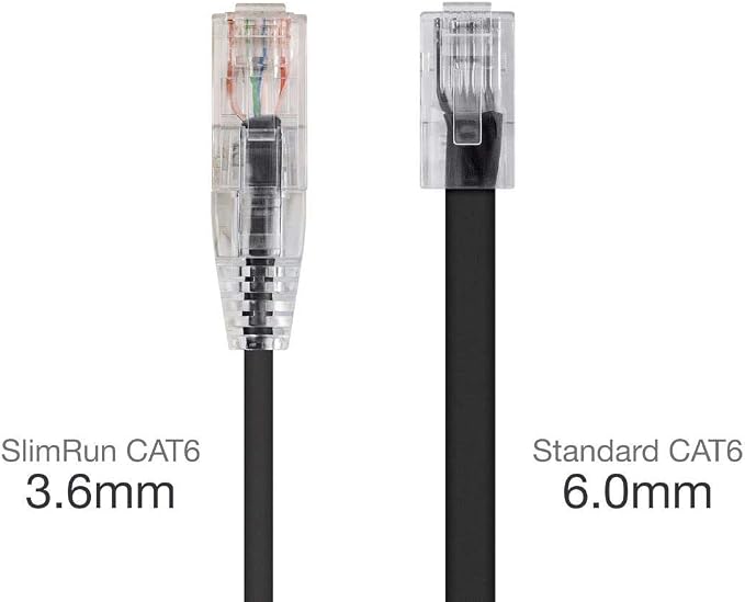 Monoprice Cat6 Ethernet Patch Cable, Snagless RJ45, CMR Riser Rated, Pure Bare - Image 2