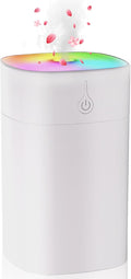 Humidifiers for Bedroom, Personal Desktop Plant Humidifier Indoor 400ML Office Portable Small Humidifier for Travel Oil Diffuser with Night Light Auto Shut-Off by YDHZ