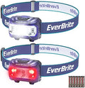 EverBrite Headlamp, 2 Pack Kids Headlamp with Red Light and Memory Function, Head Lamp for Adults and Kids with 5 Modes, Bright Headlamps for Camping, Running, Christmas Gifts, Batteries Included by EverBrite
