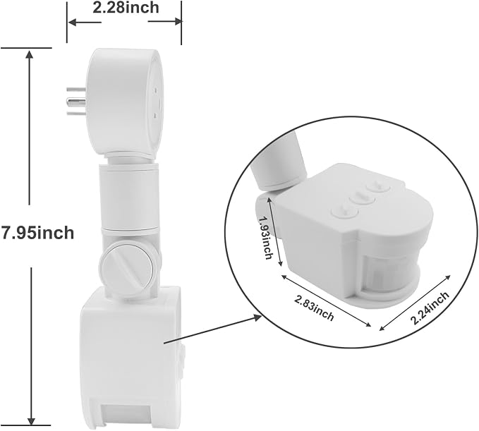 Plug in Motion Sensor Outlet Light Control, Indoor Motion Sensor Switch Plugs - Image 5