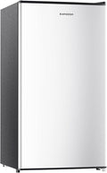 Mini Fridge with Freezer 3.2 Cu.Ft for Bedroom and Office Silver | Single Door, Small Refrigerator, Energy-efficient, Low Noise, Mini fridge for Dorm by LiveFreshLiveUnrushed