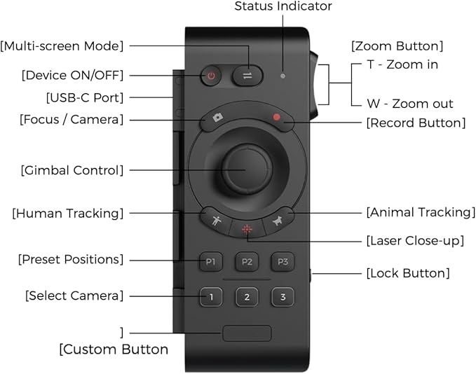 OBSBOT Tail Series Smart Remote Controller, PTZ Control via Gimbal Button or - Image 2