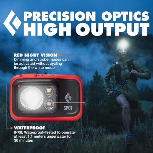 BLACK DIAMOND Spot 400 Headlamp, AAA Powered, Dimmable, Waterproof, Octane - Image 4