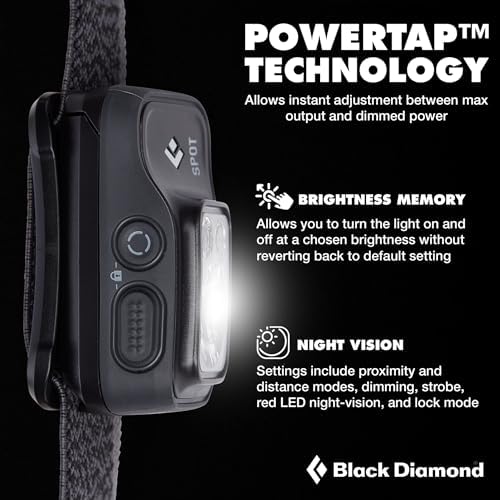 BLACK DIAMOND Spot 400 Headlamp, AAA Powered, Dimmable, Bright, BD Graphite - Image 3