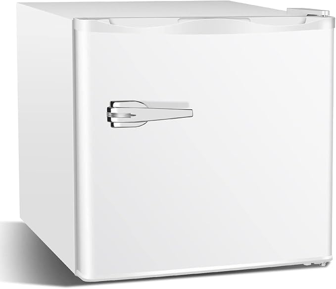 Antarctic Star 1.2 Cu.Ft Mini Upright Freezer, Compact Refrigerator with Adjustable Thermostat & Removable Shelves, Freestanding Small Freezer for Home Kitchen Office Garage, White by AntarcticStar