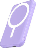 podoru for Magsafe Battery Pack, 5000mAh Magnetic Power Bank with Type-C Cable 20W PD Fast Charging Lighting Input Wireless Portable Charger for iPhone iPhone 17/16/15/14/13/12/ All Series-Purple by PodoruPowerBank