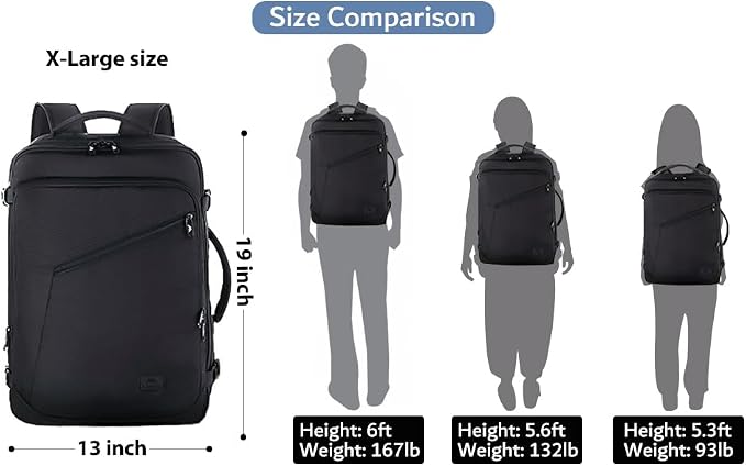 MATEIN Carry on Backpack, Extra Large Travel Backpack Expandable Airplane - Image 8