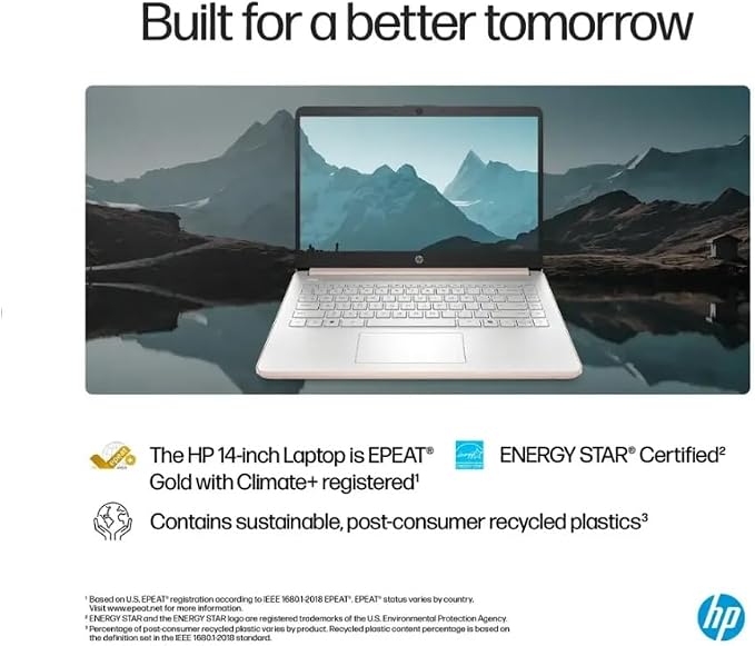 HP Student Laptop, Intel Processor N150(up to 3.6 GHz), 14 Inch LED Screen,8G RAM, 128GB Storange,One Year Office 365, Windows 11 Home,w/YYY Bundle,Rose Gold - Image 9