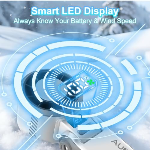 Portable Handheld Turbo Fan - [With Ice Cooling] 100 Speed Mini Personal Fan with Strong Airflow,Foldable 3 in 1 Rechargeable Hand Fans for Travel/Outdoor/Camping/Home/Office, White - Image 5