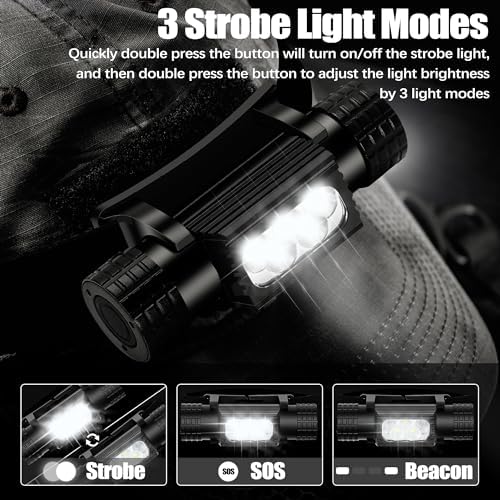 Headlamp Rechargeable, 2000 Lumen Super Bright LED Head Lamp for Adults, IP67 Waterproof Rechargeable Headlight with 9 Modes, Head Flashlight with 2600 mAh for Outdoor Camping Hiking Fishing Running - Image 3