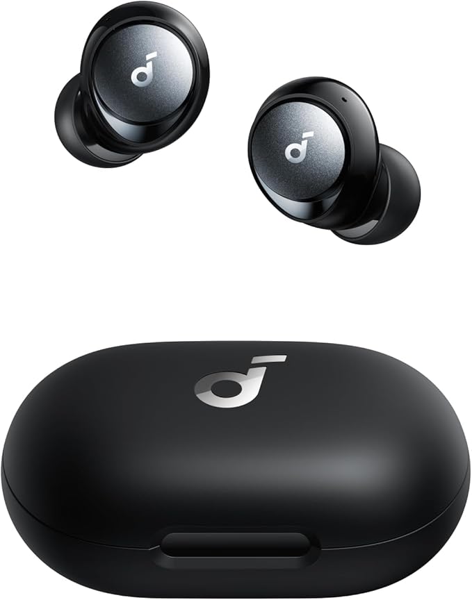 Soundcore by Anker Space A40 Adaptive Active Noise Cancelling Earbuds | Reduce Noise by Up to 98%, Ultra Long 50H Playtime, 10H Single Playtime, Hi-Res Sound, Comfortable Fit, Wireless Charge by Unknown