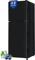 4.8 Cu. Ft. Refrigerator, Dorm Refrigerator with Freezer for Apartment, Kitchen, Office, RV Refrigerator with Adjustable Thermostat, Apartment Size Fridge with Freezer Black by Rosmena