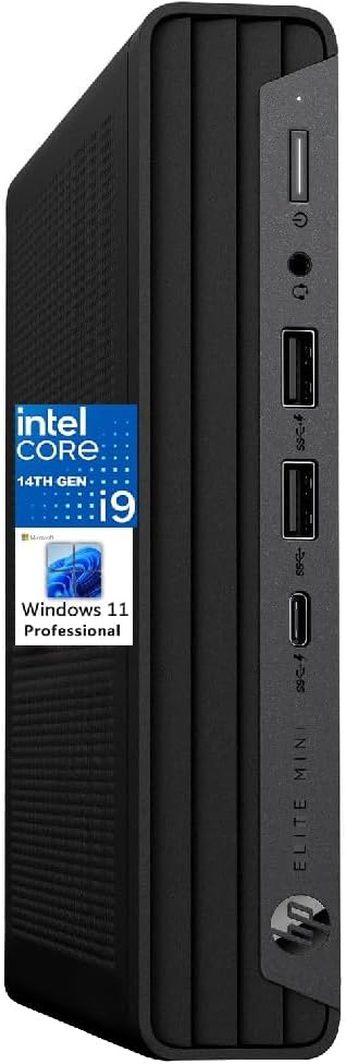 HP Elite Mini 800 G9 Elite Desk Business Desktop Computer, 14th Gen Intel 24-Core i9-14900T up to 5.5GHz, 32GB DDR5 RAM, 2TB SSD, WiFi 6, Bluetooth, Windows 11 Pro by Unknown