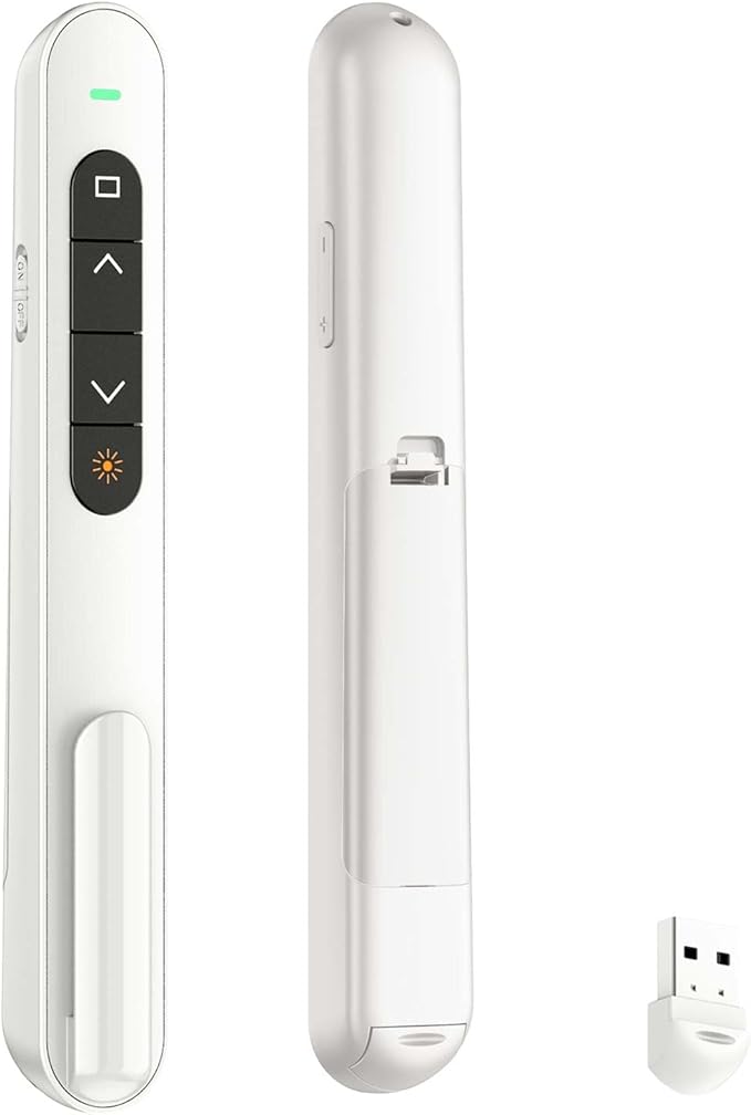 QUI Presentation Clicker with Volume Control, 2.4GHz USB Wireless Presenter by QUI