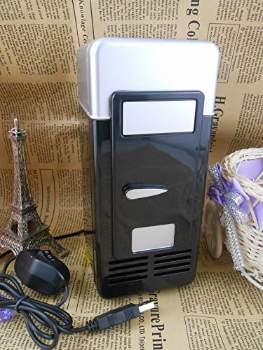 ThreeH Mini USB Fridge Drink Cans Cooler/Warmer Refrigerator | Beverage Drink Cans, For Laptop PC Computer, Red USB Powered - Image 9