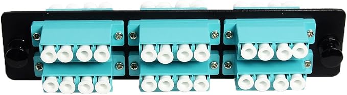 RiteAV LGX Footprint Fiber Optic Cable LC Adapter Patch Panel 6 Ports Loaded - Image 2