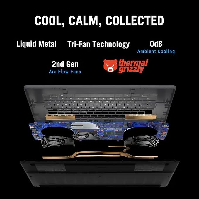 ASUS ROG Zephyrus 16 Gaming Laptop, 16" Nebula OLED 2.5K 240Hz, NVIDIA GeForce RTX 5070, Intel Core Ultra 9 285H, 16GB RAM 1TB SSD, Wi-Fi7, Backlit KB, Win11, Eclipse Gray, w/USB Hub, W/GaLiMu - Image 5