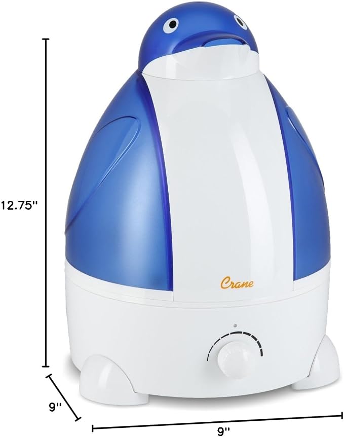 Crane Animal Humidifier for Bedroom, 1 Gal. Cool Mist Humidifier for Baby Nursery with Auto Shut-Off, Easy to Clean, Penguin - Image 6